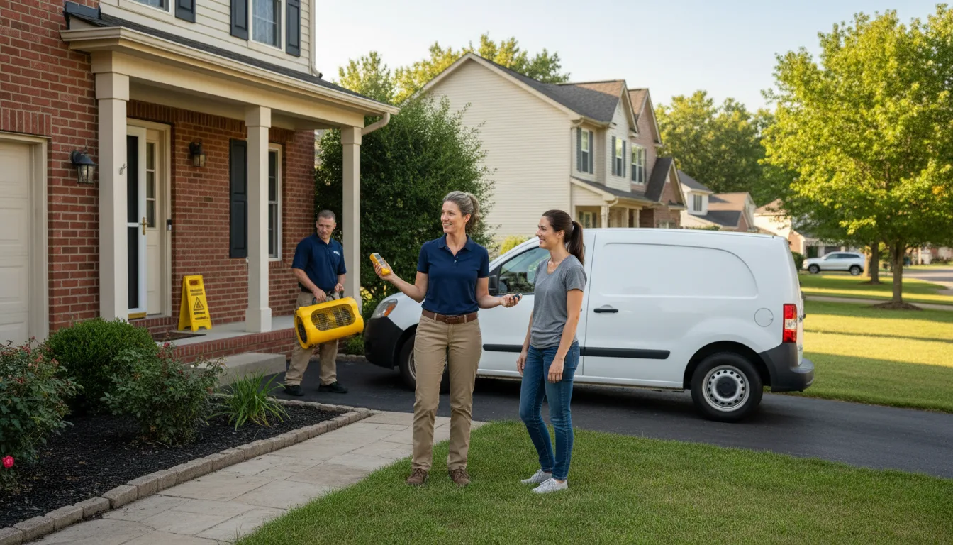 Residential water damage restoration in Welsh, LA